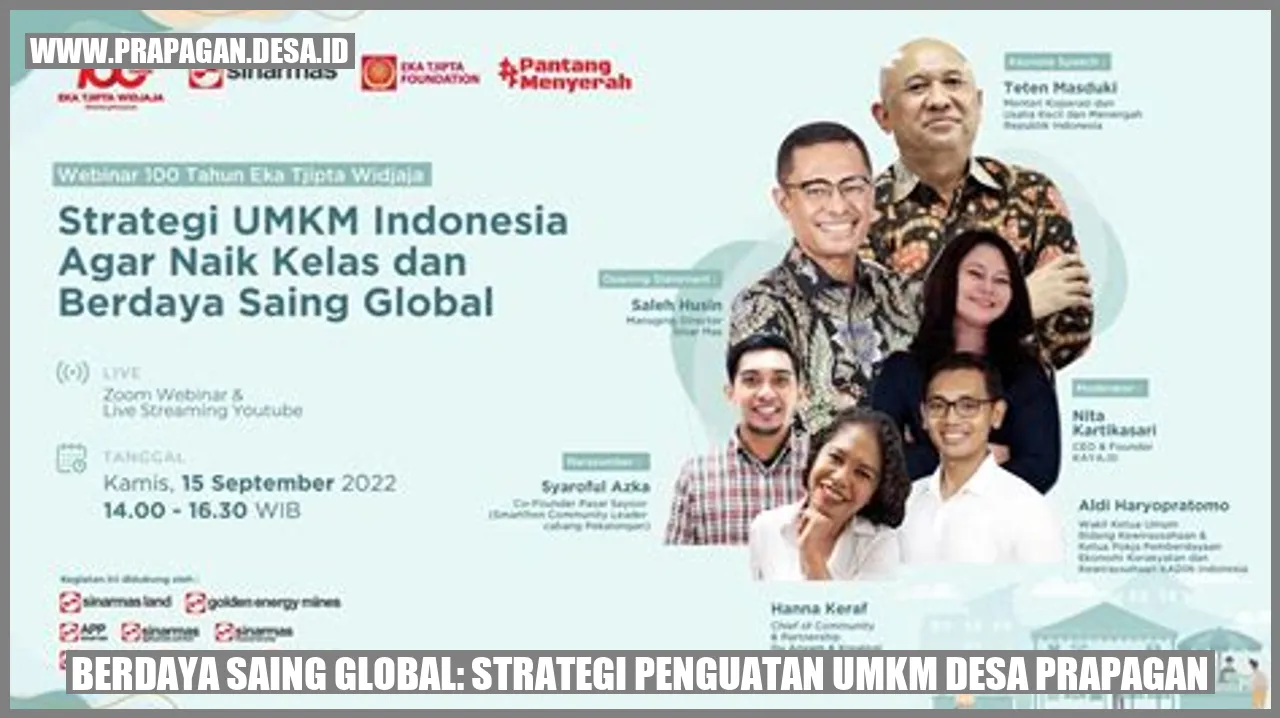 Berdaya Saing Global: Strategi Penguatan UMKM Desa Prapagan