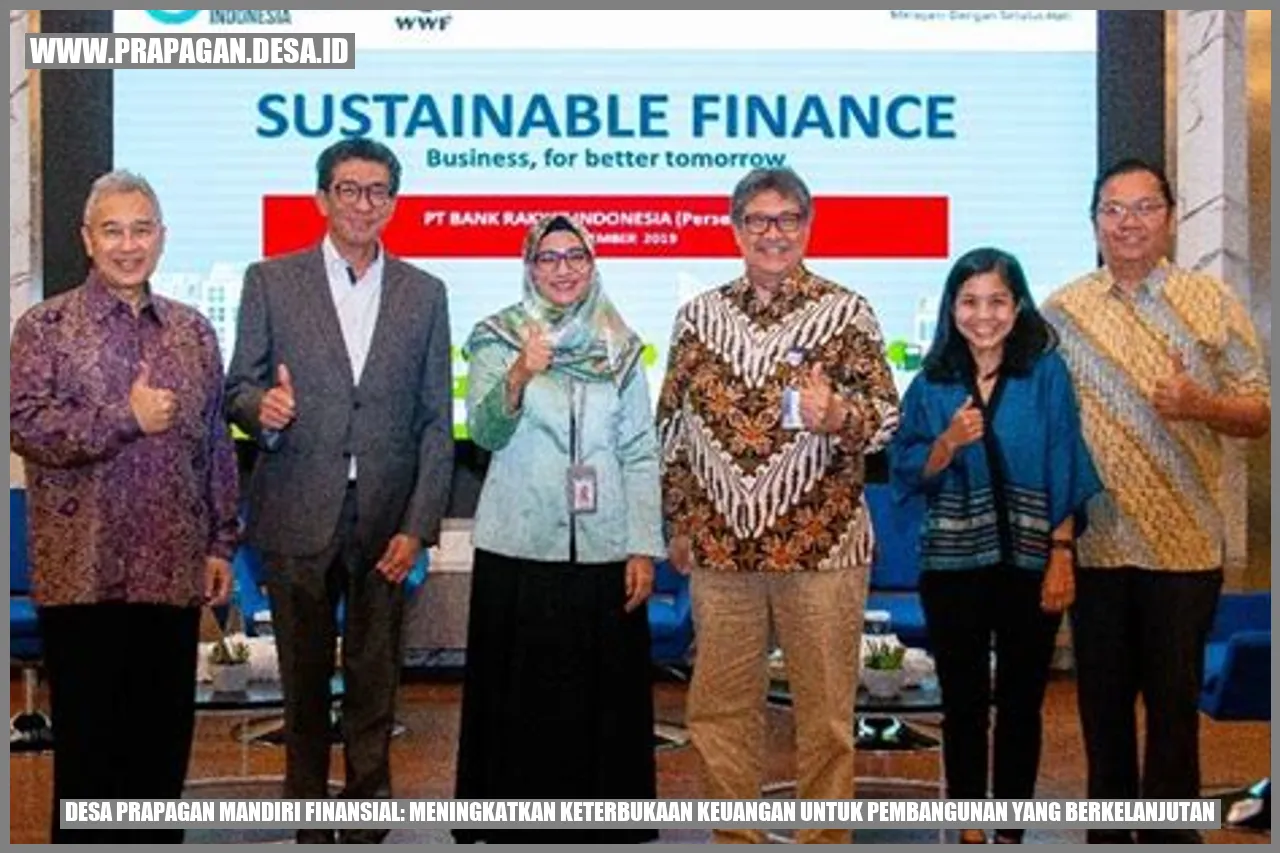 Desa prapagan Mandiri Finansial: Meningkatkan Keterbukaan Keuangan untuk Pembangunan yang Berkelanjutan