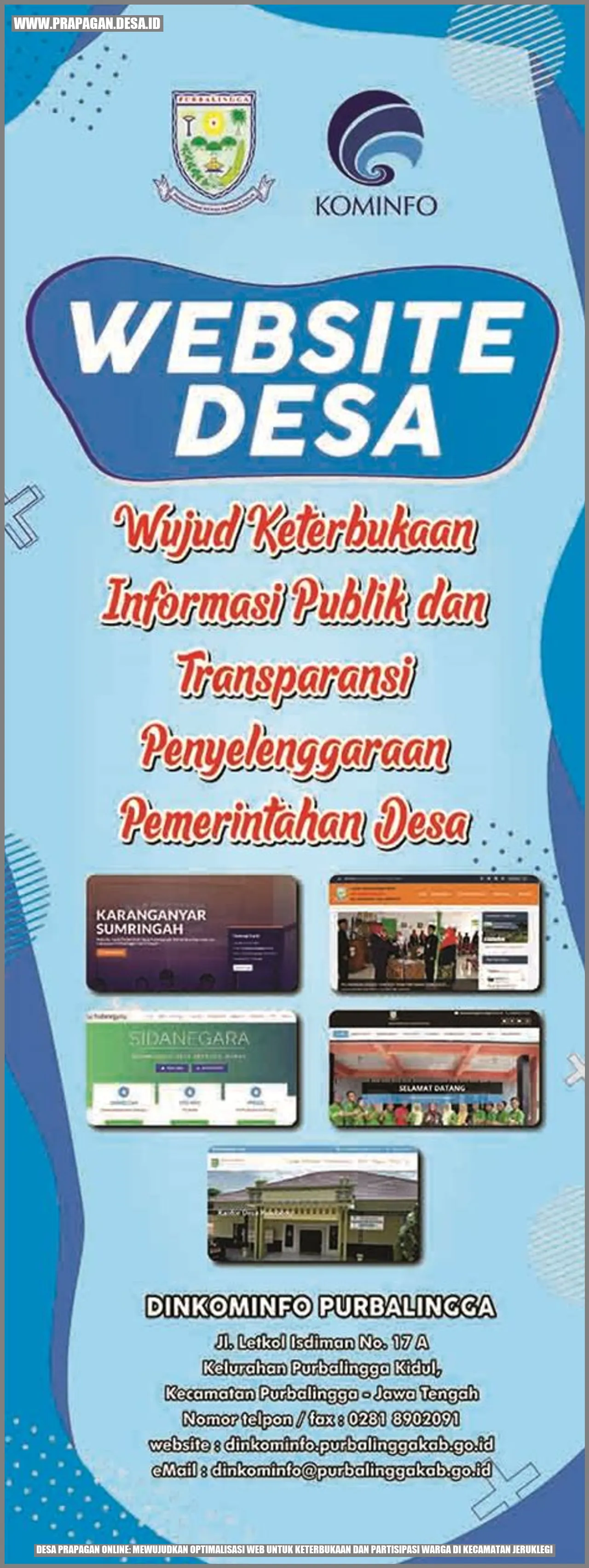 Desa prapagan Online: Mewujudkan Optimalisasi Web untuk Keterbukaan dan Partisipasi Warga di Kecamatan Jeruklegi