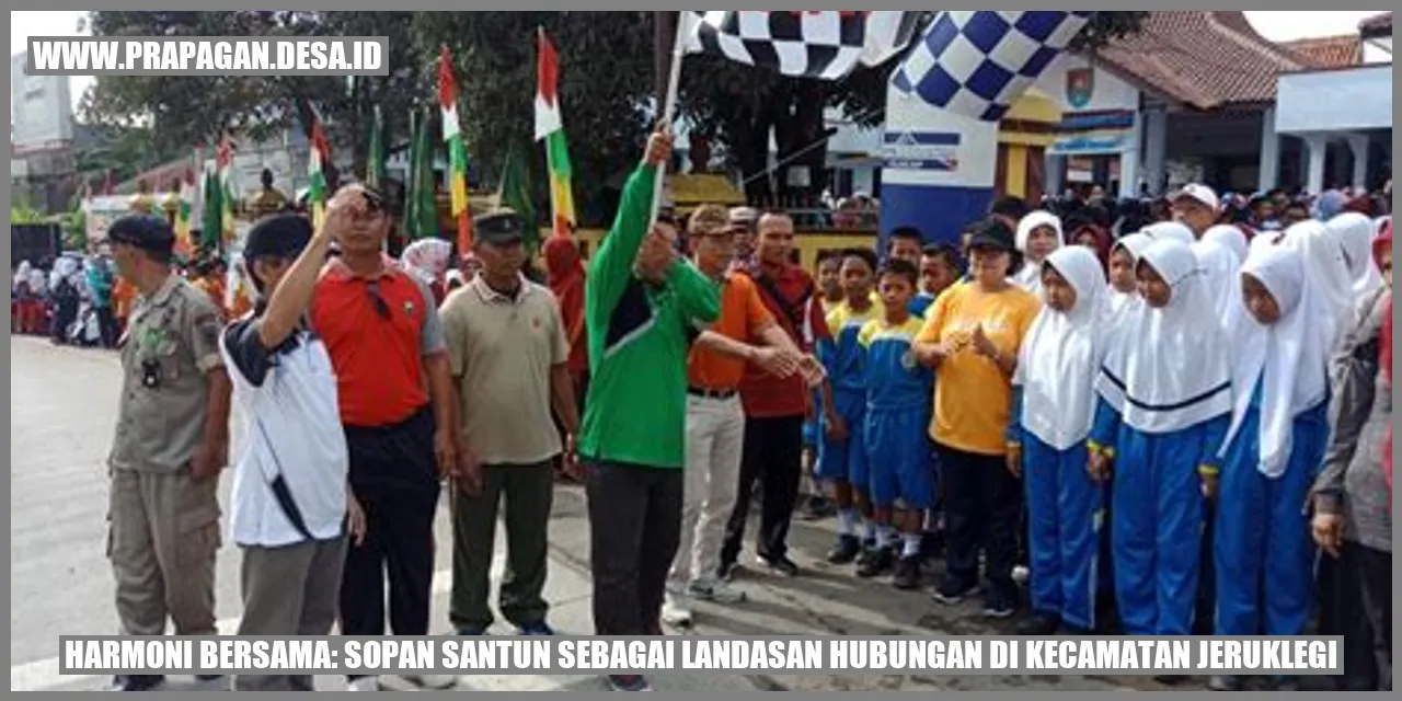 Gambar harmoni bersama: sopan santun sebagai landasan hubungan di Kecamatan Jeruklegi