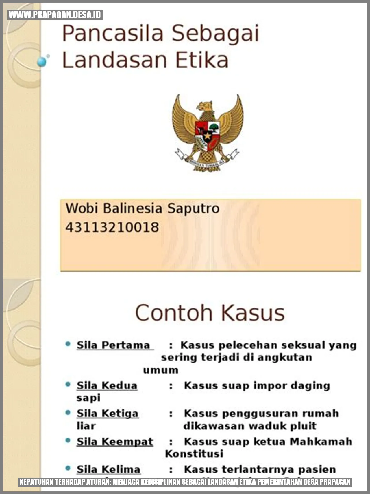 Pemerintahan Desa Prapagan