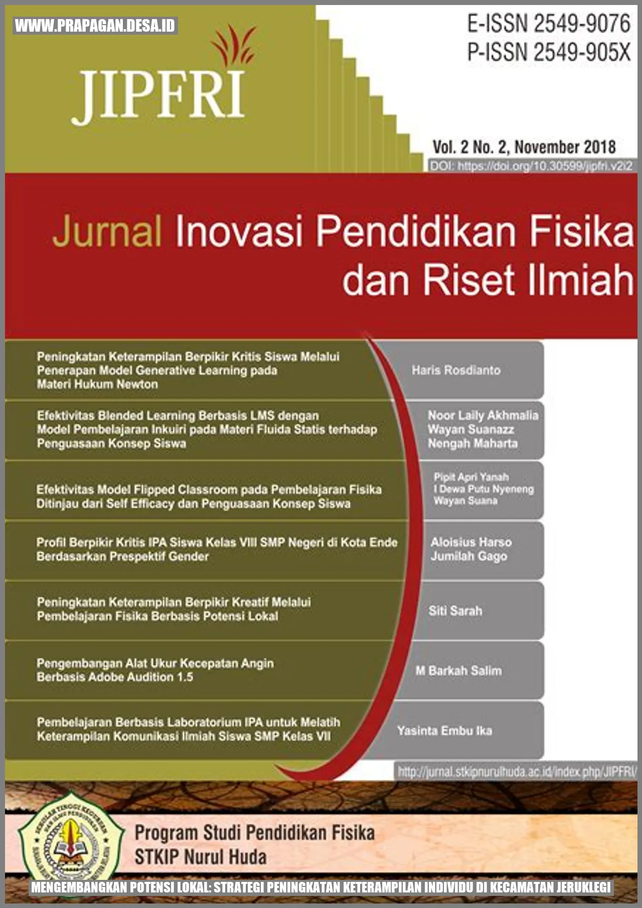Mengembangkan Potensi Lokal: Strategi Peningkatan Keterampilan Individu di Kecamatan Jeruklegi