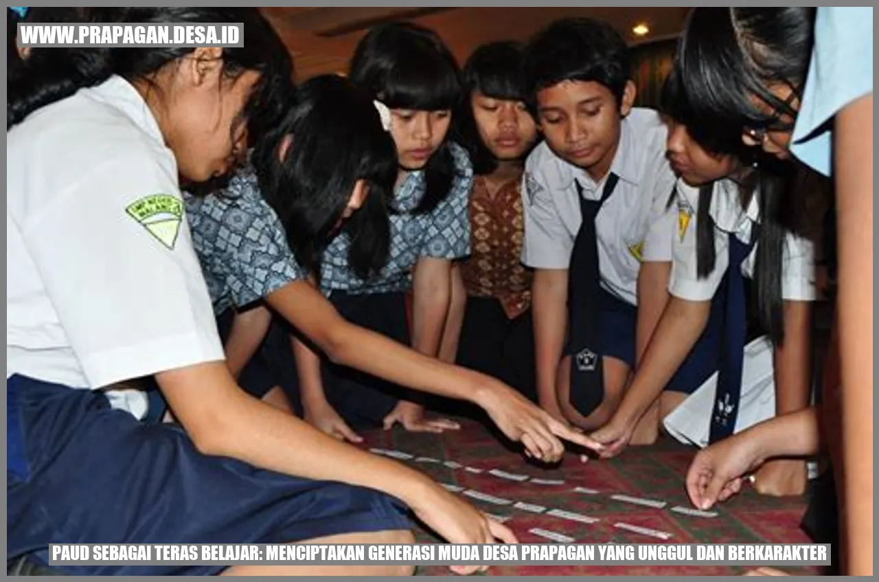 PAUD sebagai Teras Belajar: Menciptakan Generasi Muda Desa prapagan yang Unggul dan Berkarakter
