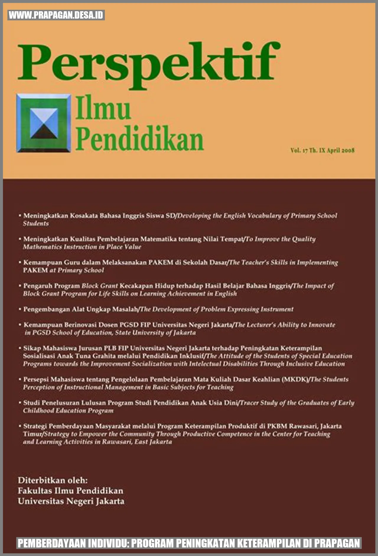 Pemberdayaan Individu: Program Peningkatan Keterampilan di Prapagan