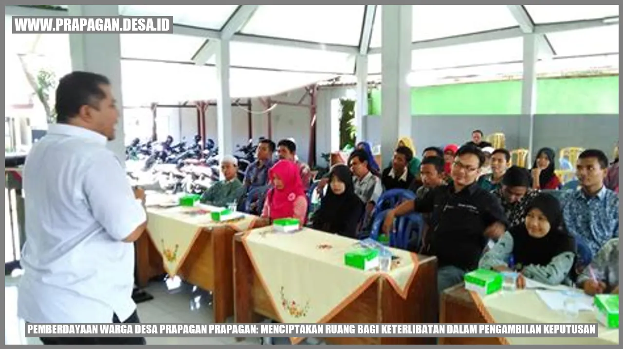Pemberdayaan Warga Desa Prapagan: Menciptakan Ruang bagi Keterlibatan dalam Pengambilan Keputusan