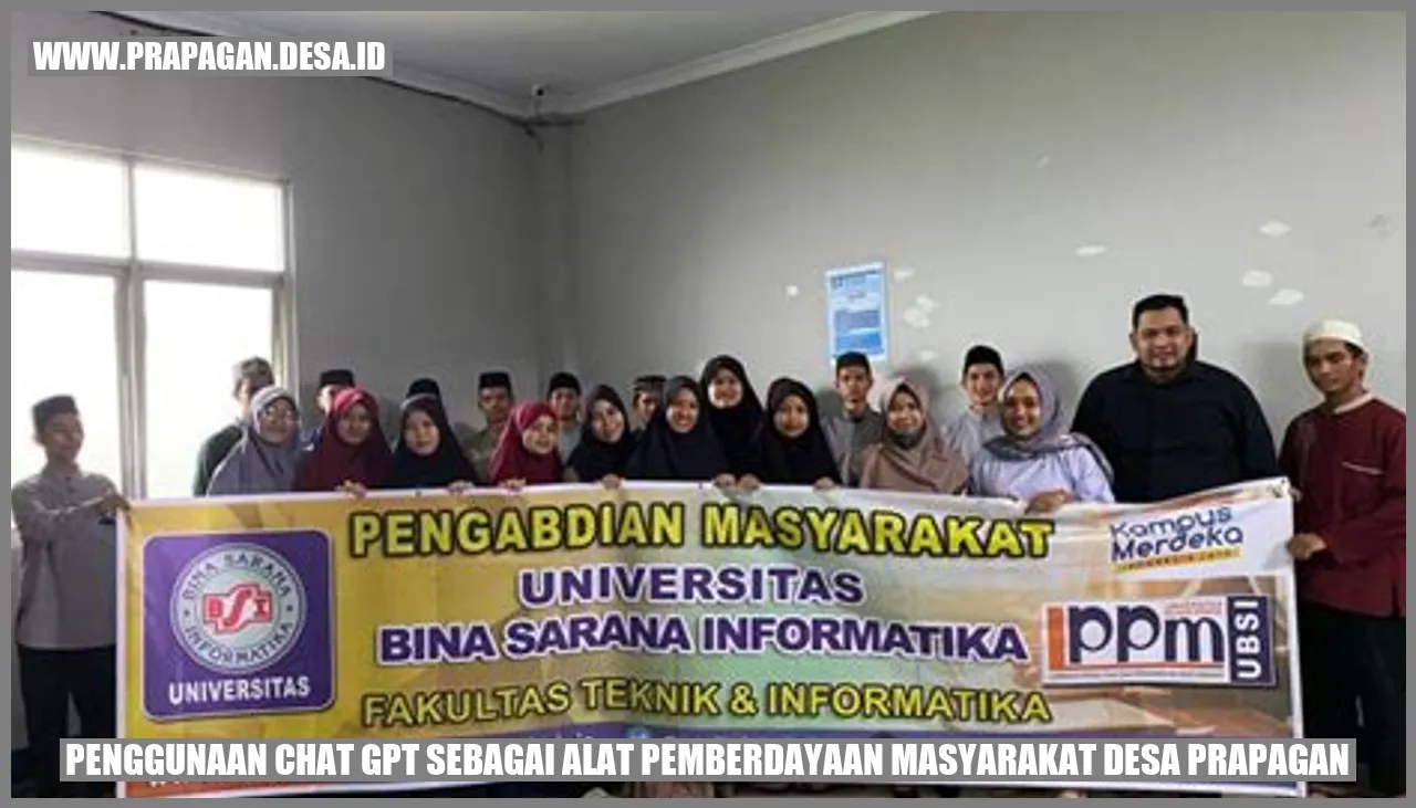 Penggunaan Chat GPT sebagai Alat Pemberdayaan Masyarakat Desa Prapagan