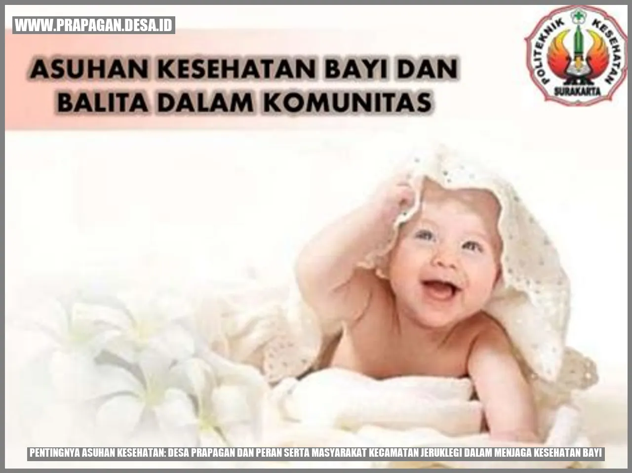 Pentingnya Asuhan Kesehatan: Desa prapagan dan Peran Serta Masyarakat Kecamatan Jeruklegi dalam Menjaga Kesehatan Bayi