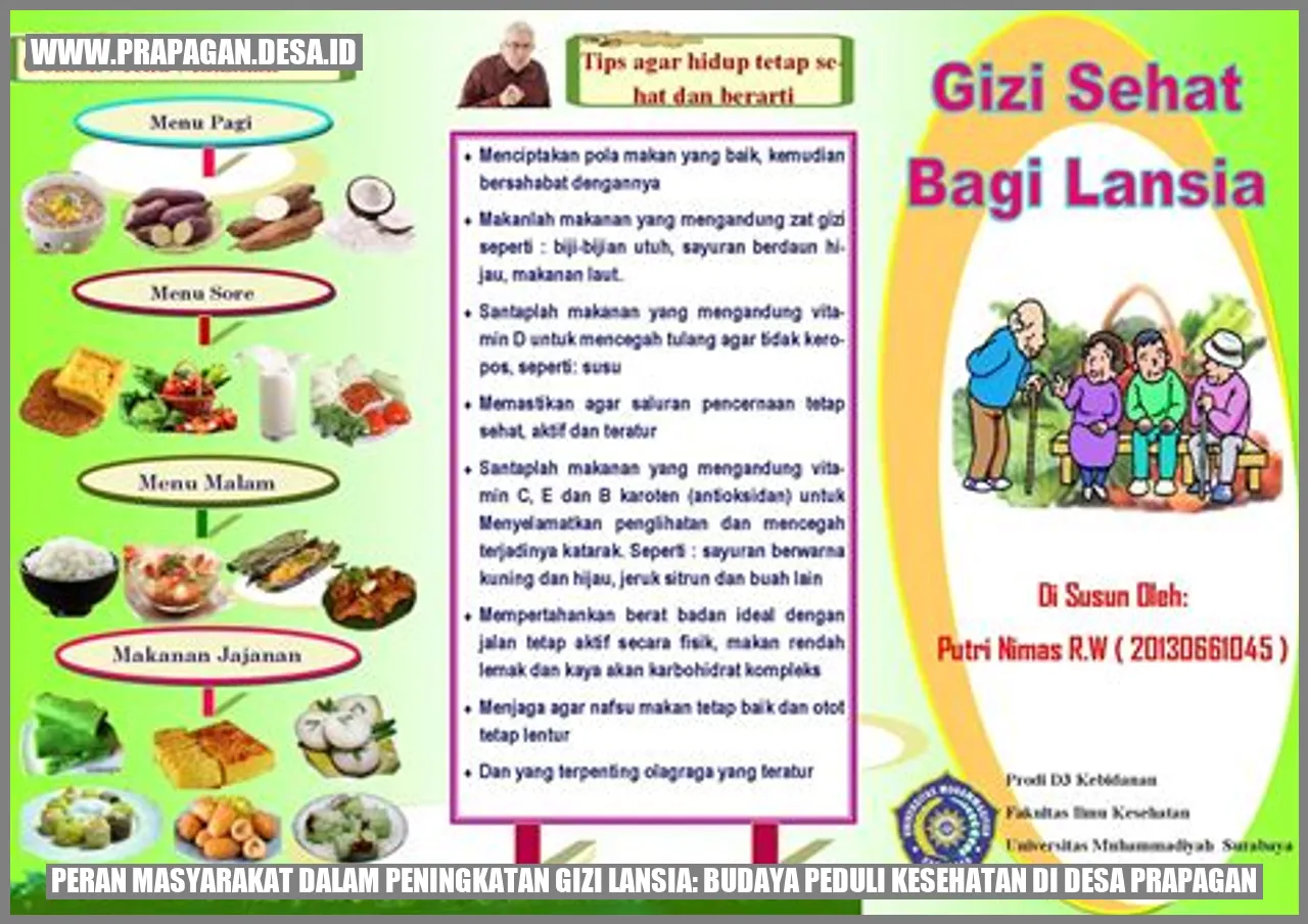Peran Masyarakat dalam Peningkatan Gizi Lansia: Budaya Peduli Kesehatan di Desa prapagan