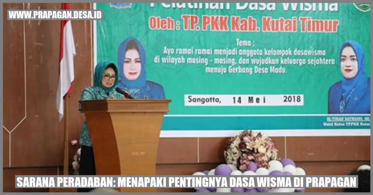 Sarana Peradaban: Menapaki Pentingnya dasa wisma di prapagan