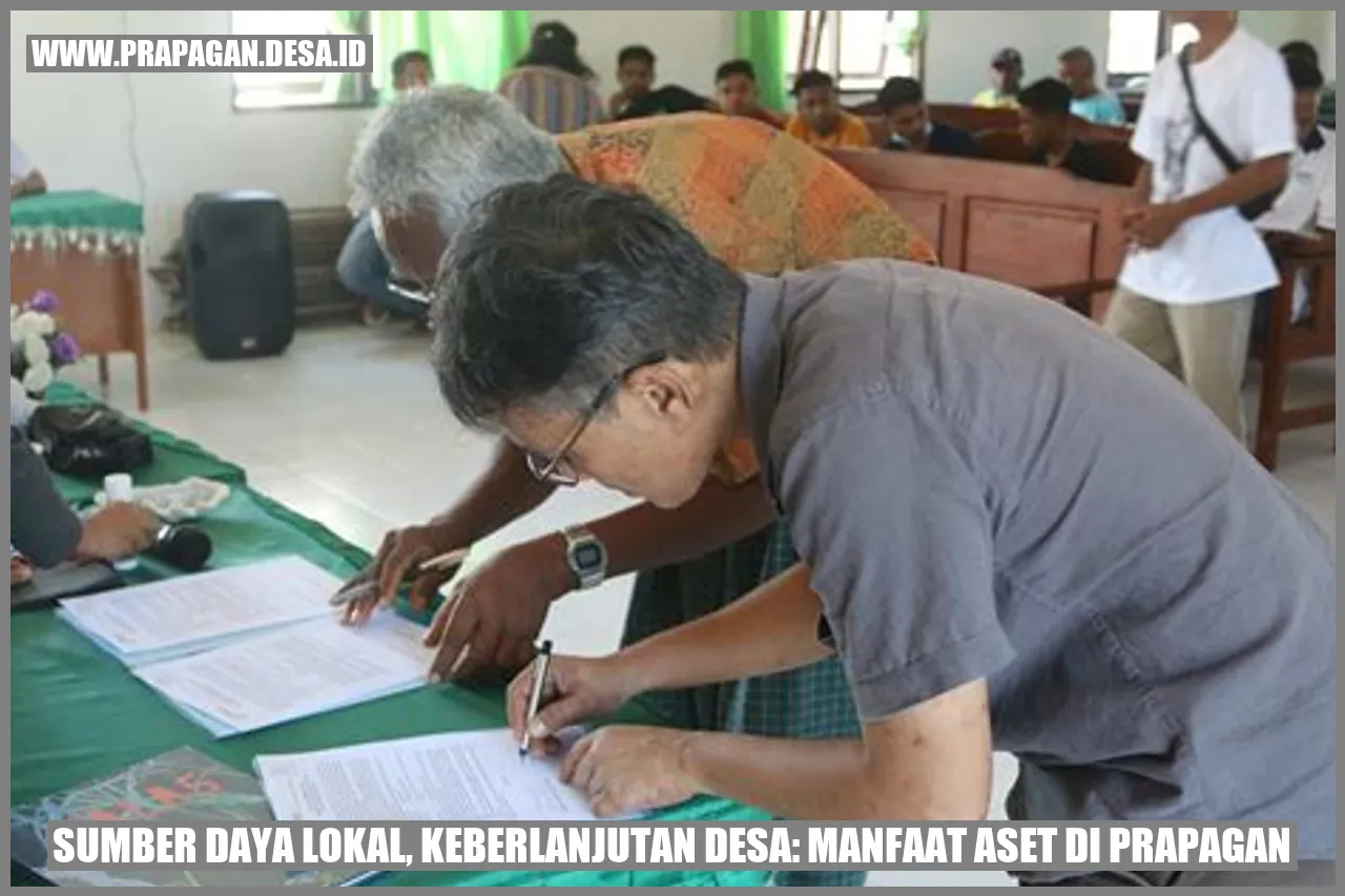 Sumber Daya Lokal, Keberlanjutan Desa: Manfaat Aset di prapagan